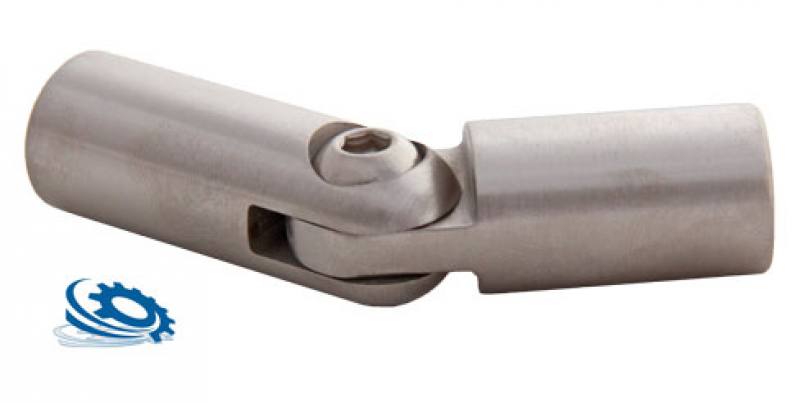 Stabverbinder mit Gelenk für Rundstab 12 mm - V2A