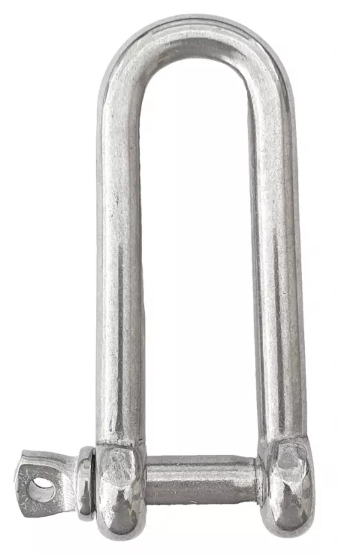 Schäkel (Rund, lang, Bolzendurchmesser: 8 mm, Bruchlast: 3.000 kg,  Edelstahl)