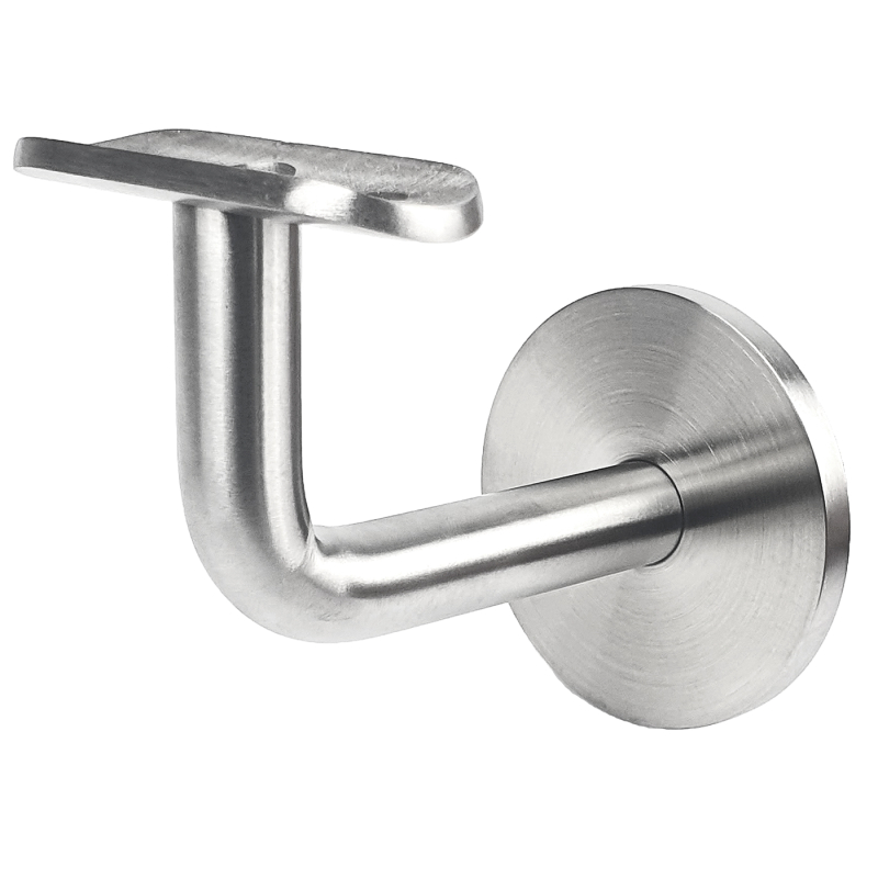 Handlaufträger Aus Edelstahl V2A – Mit Ring, 42,4 Mm, Inkl. M8 Stockschraube, Für Geländer & Treppen