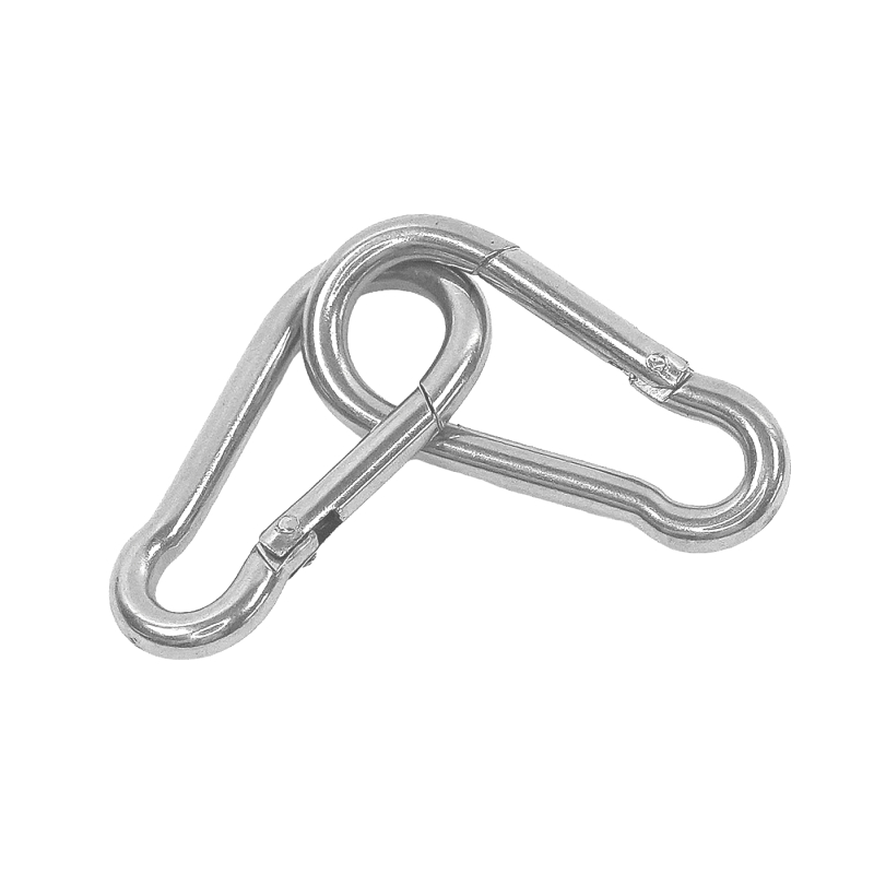 2 Stück drehbarer Karabinerhaken aus Edelstahl, Schnellverschluss 2 Stück drehbarer Karabinerhaken aus Edelstahl, Schnellverschluss