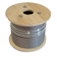 100 m Edelstahlseil 4 mm Rolle