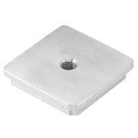 Abdeckkappe quadratisch 30 x 30 x 2,0 mm mit M8 Gewinde massiv - V2A