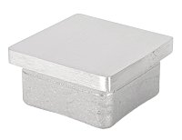 Edelstahl Abdeckkappe 40 x 40 x 2,0 mm mit langem Sockel