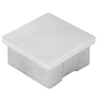 Abdeckkappe quadratisch 50/50/2,0 mm mit langem Sockel, V2A