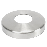 Abdeckrosette Edelstahl 125 mm Durchmesser für Rohr 42,4 mm - Höhe ca. 25 mm