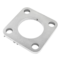 quadratische Edelstahl Anschraubplatte 70x70 mm