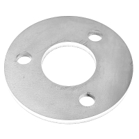 Anschraubplatte - Anschweißplatte Edelstahl mit 3 Loch Befestigung - 100x6 mm für Pfosten 42,4 mm