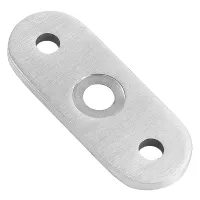 Anschraubplatte flach abgerundet - V2A