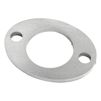 Anschraubplatte oval für Rohr 42,4 mm ca. 85/62/6 mm - V2A