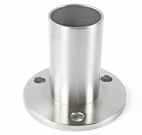 Edelstahl Bodenanker für Rohr 42,4 x 2,0 mm mit 3 Loch Befestigung