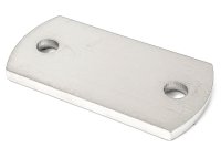 Edelstahl Ankerplatte 100 x 50 x 6 mm - geschliffen - mit 2 Loch