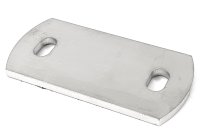 Edelstahl Ankerplatte 120 x 60 x 6 mm mit Langlöchern - geschliffen