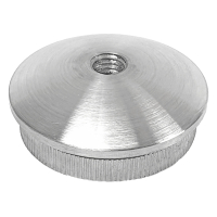 Edelstahl Endkappe mit M8 Gewinde für Rohr 42,4 x 2,0 mm - massiv