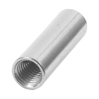 Gewindemuffe M12 Edelstahl rund und mit 50 mm Länge