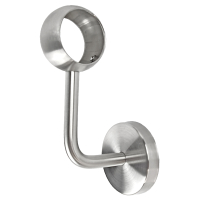 Edelstahl Handlaufhalter mit Rosette und Ring Ø 33,7 mm - Ø 42,4 mm