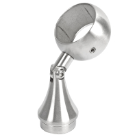 Edelstahl Handlaufstütze mit Ring - verstellbar