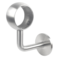 Edelstahl Handlaufträger mit Ring 42 mm