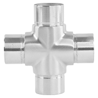 Edelstahl Kreuzverbinder Fitting für Rohr 33,7x2,0 mm, V2A