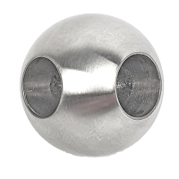 Edelstahl Kugelverbinder Eck 25 mm mit 2x Sackloch 10,2 mm