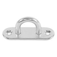 Edelstahl Mastplatte 60 x 19 mm mit Bügel 6 x 14 mm