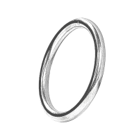 Edelstahl Ring rund 4 x 35 mm