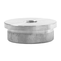 flache Endkappe mit M8 Innengewinde massiv für 33,7 x 2,0 mm