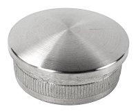 Edelstahl Endkappe leicht gewölbt 42,4 mm