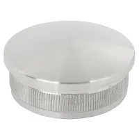 Edelstahl Endkappe leicht gewölbt 42,4 mm