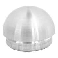 Endkappe halbrund vollmassiv für Rohr 33,7 x 2,0 mm - V2A