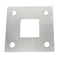Edelstahl Fußplatte für Pfosten 40x40 mm
