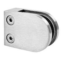 Glashalter Glasklemme Edelstahl 63 x 45 mm flach