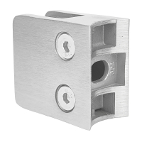 Glasklemme Edelstahl für Rohr 33mm