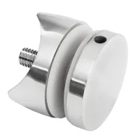Glasplattenhalter Edelstahl mit 50 mm Durchmesser M10 und für 42,4 mm Rohre