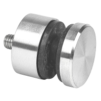 Glaspunkthalter Edelstahl flach
