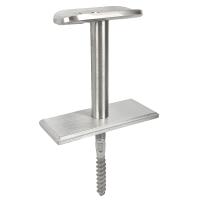 Handlauf Stütze für Brüstung mit rechteckiger Ronde für Handlaufrohr 33,7 mm