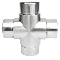 Edelstahl Kreuzverbinder für Rohr / Rundrohr 42,4 x 2,0 mm