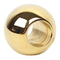 Messing-Kugel vergoldet 25 mm mit Durchgansloch 14 mm