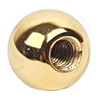 Messingkugel vergoldet 30 mm mit Gewinde M6