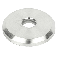 Edelstahl Ronde 40x5 mm mit Bohrung 10 mm - mit umlaufender Fase