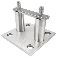 Wandbefestigung quadratisch für Geländerpfosten 42 mm