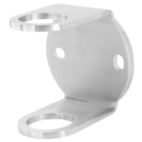 Wandhalterung 100/6 mm für Rohr 42,4 mm, höhenverstellbar, V2A