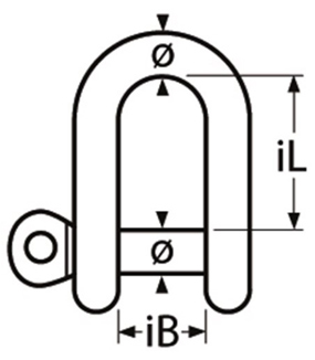 Bemassung Rundschäkel 6 mm