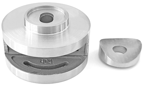 runde Glasklemme mit Adapter für Rohr 42,4 mm - Rückseite