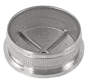 Unterseite gewölbte Endkappe 42,4 x 2,0 mm